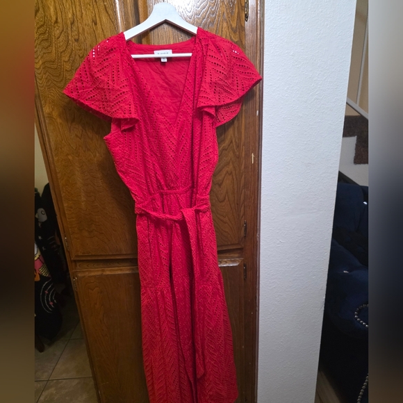 NWOT Evereve Daisy Eyelet Dress Size XL - Picture 6 of 12